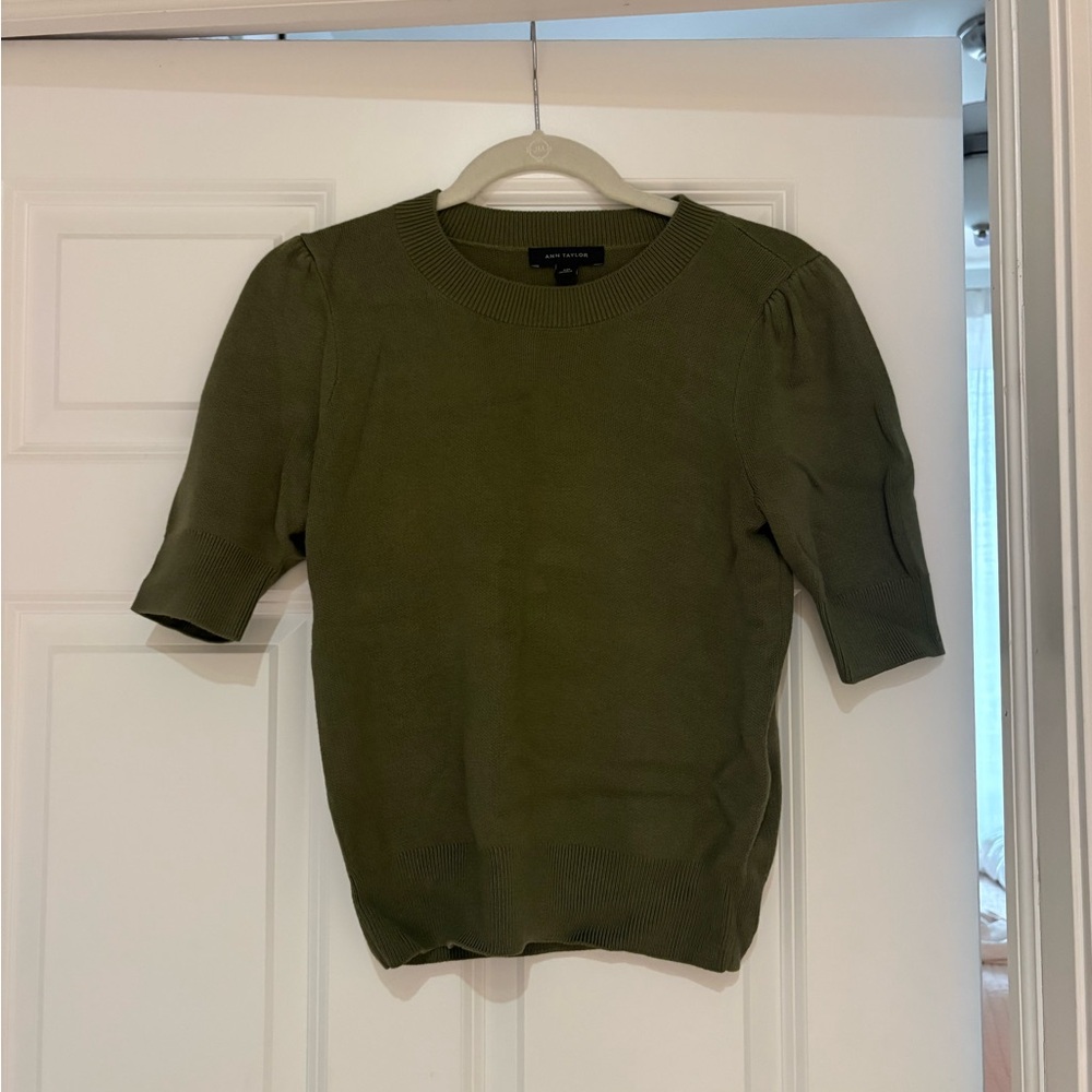 Ann Taylor Olive Green Sweater